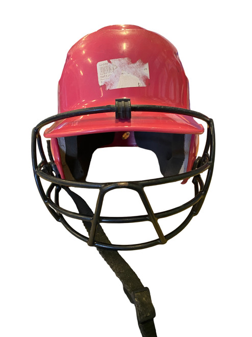 Vist Large View of Product Image Which is Used Rawlings RAWLINGS Batting Helmet w/Mask Pink One Size