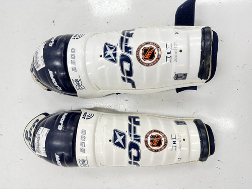 Vist Large View of Product Image Which is Used Jofa 2500 Senior Shin Guards White 12"