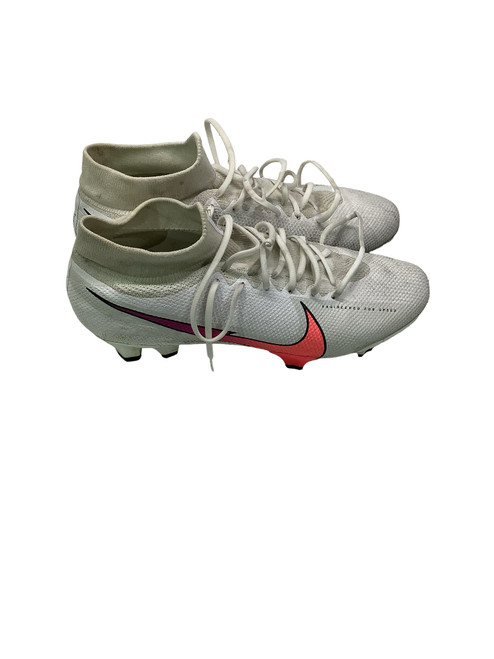 Vist Large View of Product Image Which is Used Nike Soccer Cleats White Senior 10.5