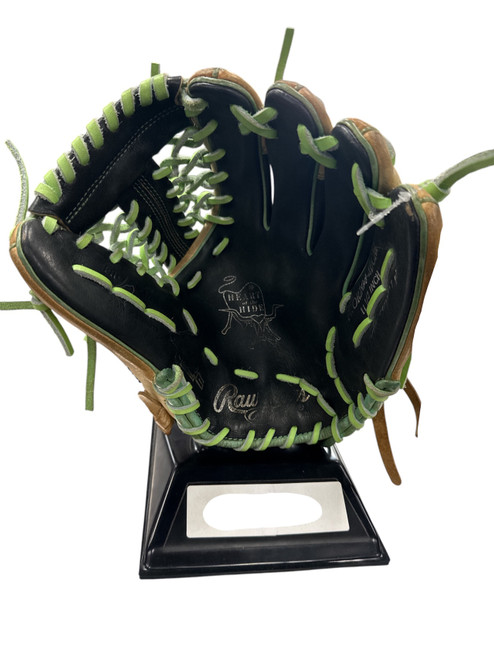 Vist Large View of Product Image Which is Used Rawlings HEART OF THE HIDE BB/SB Glove RH Throw Green 11 1/2"