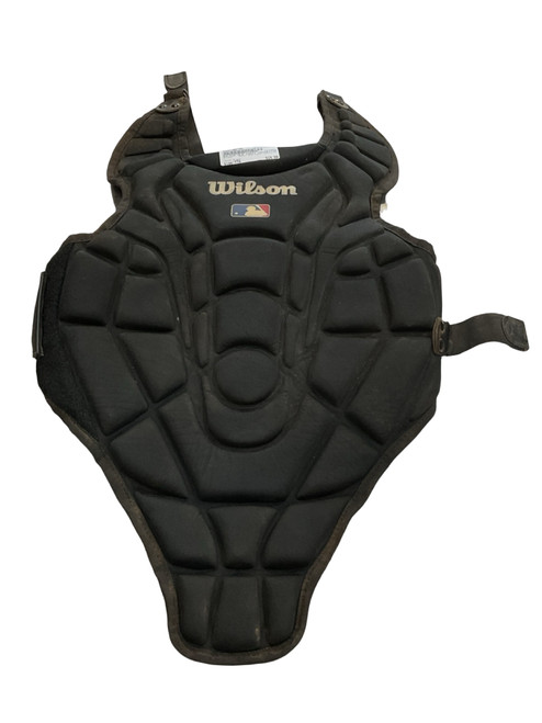 Vist Large View of Product Image Which is Used Wilson MLB CHEST PROTECTOR Catchers Chest Protector Black Youth
