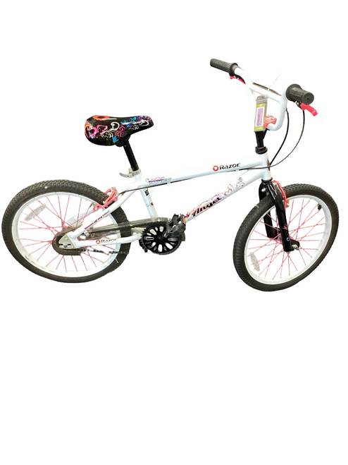 Vist Large View of Product Image Which is Used Razor ANGEL FREESTYLE 20 BMX Bike Girls White 20"