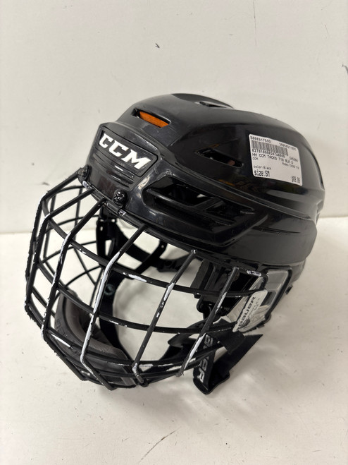 Vist Large View of Product Image Which is Used CCM TACKS 710 Helmet Cage Combo Black SM
