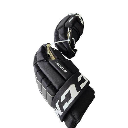 Vist Large View of Product Image Which is Used CCM EDGE SR HOCKEY GLOVES Senior Gloves Black 14"