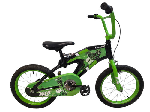 Vist Large View of Product Image Which is Used Kawasaki K16 Kids Bike Green 16"