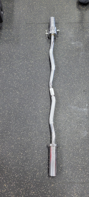 Vist Large View of Product Image Which is Used Exercise Olympic Curl Bar 48"