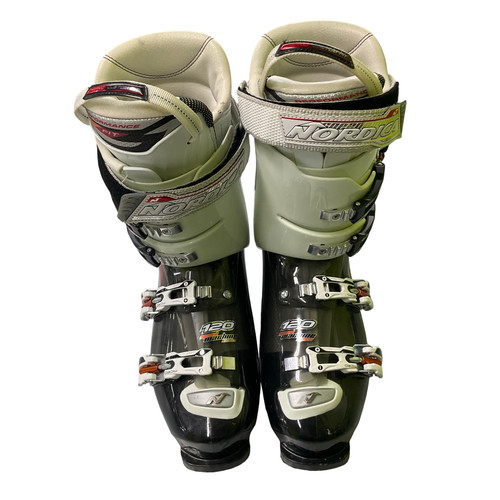 Vist Large View of Product Image Which is Used Nordica SPEED MACHINE 120 Mens DH Ski Boot White 285 MP - M10.5 - W11.5