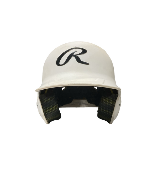 Vist Large View of Product Image Which is Used Rawlings SOFTBALL HELMET Batting Helmet w/Mask White One Size