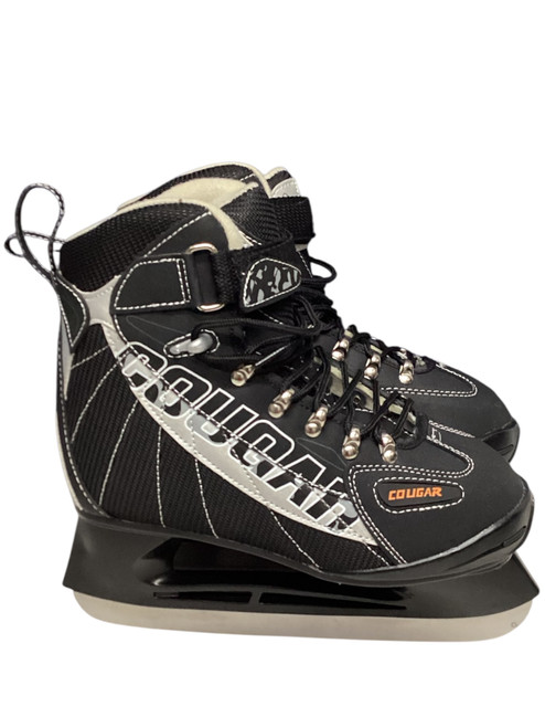 Vist Large View of Product Image Which is Used American Athletic COUGAR Boys Softboot Skate Black Junior 04