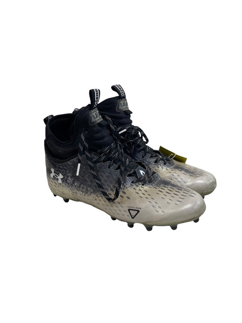 Vist Large View of Product Image Which is Used Under Armour Adult FB Cleats White Senior 11