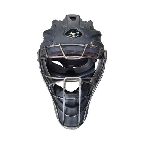 Vist Large View of Product Image Which is Used Mizuno SENIOR SAMURAI CATCHER HELMET Catchers Helmet w/Mask Black One Size