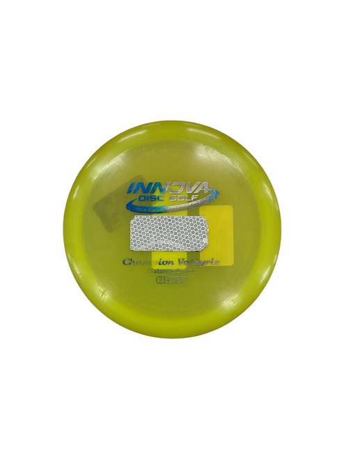 Vist Large View of Product Image Which is Used Innova CHAMPION VALKYRIE Disc Golf Driver Yellow 171g