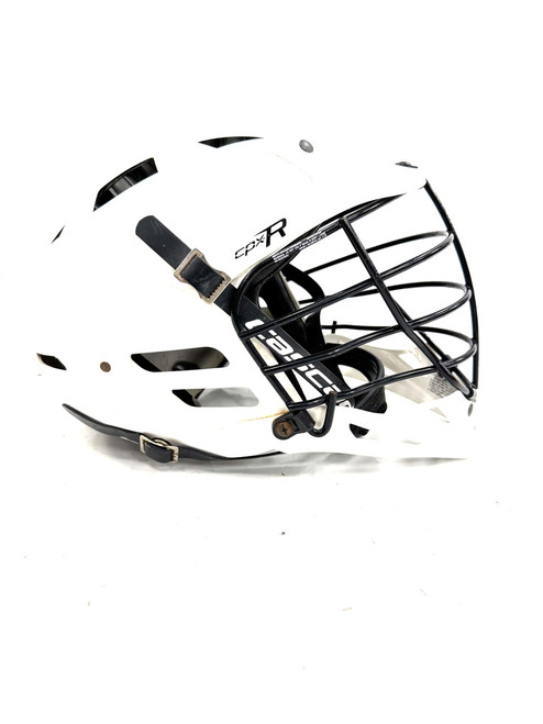 Vist Large View of Product Image Which is Used Cascade CPXR Lacrosse Helmet White One Size