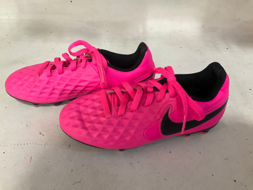 Vist Large View of Product Image Which is Used Nike Soccer Cleats Pink Youth 13.0