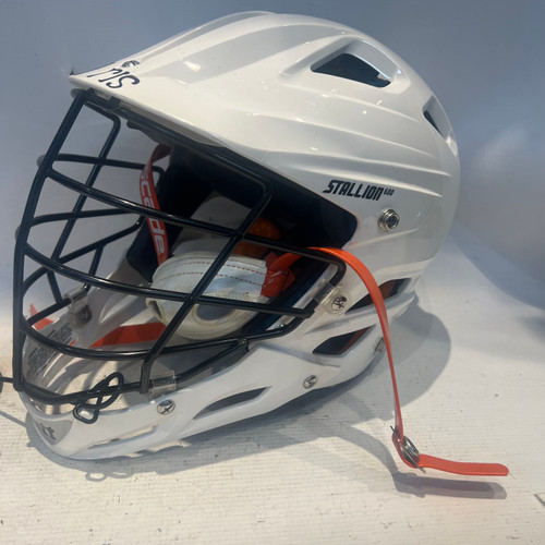 Vist Large View of Product Image Which is Used Schutt STALLION 600 Lacrosse Helmet White One Size