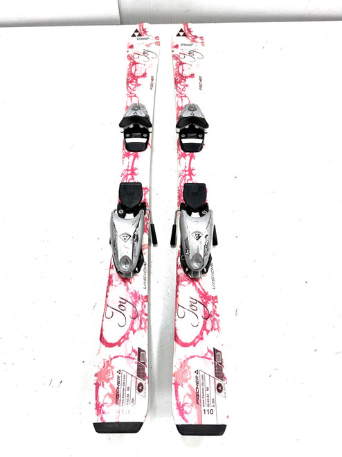 Vist Large View of Product Image Which is Used Fischer JOY Girls DH Ski/Binding White 110 cm