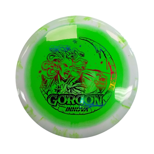Vist Large View of Product Image Which is New Innova HALO STAR GORGON HOLIDAY 2025 Disc Golf Driver Green 171g