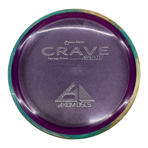 Vist Large View of Product Image Which is Used Axiom PROTON CRAVE Disc Golf Driver Purple 169g