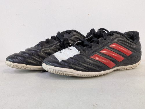 Vist Large View of Product Image Which is Used Adidas Soccer Indoor Shoes Royal Blue Junior 02.5