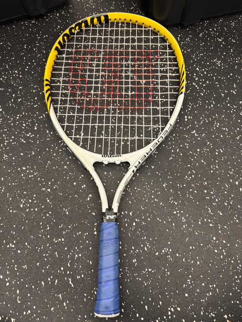 Vist Large View of Product Image Which is Used Wilson FEDERER 21 Junior Tennis Racquet Yellow 21"
