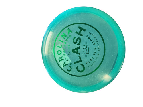 Vist Large View of Product Image Which is Used CAROLINA CLASH Disc Golf Driver Teal