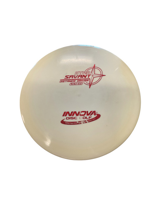 Vist Large View of Product Image Which is Used Innova STAR SAVANT Disc Golf Driver White