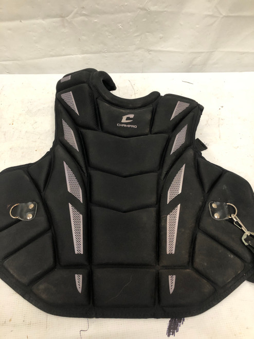 Vist Large View of Product Image Which is Used Champro BLACK Catchers Chest Protector Black Junior