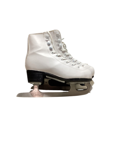 Vist Large View of Product Image Which is Used American Athletic 512 Girls Figure Skate White Youth 13.0