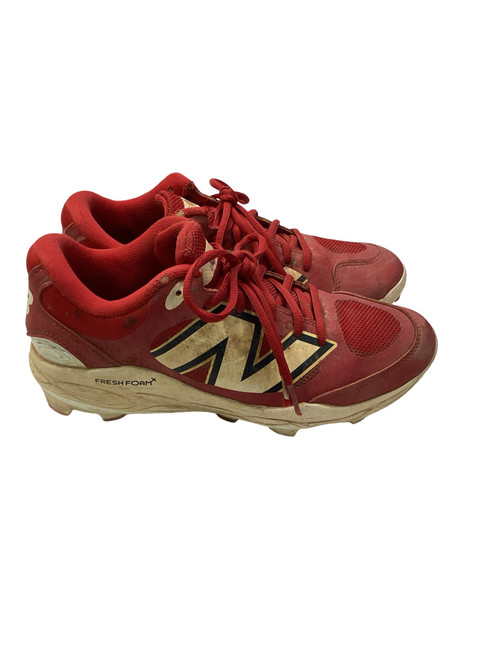 Vist Large View of Product Image Which is Used New Balance FRESH FOAM BB/SB Cleats Red Senior 7