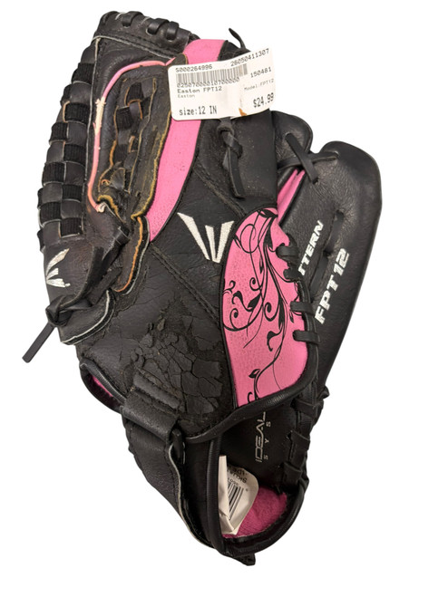 Vist Large View of Product Image Which is Used Easton FPT12 BB/SB Glove RH Throw None 12"