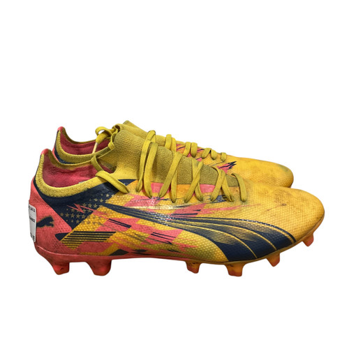 Vist Large View of Product Image Which is Used Puma Soccer Cleats Gold Senior 8.5