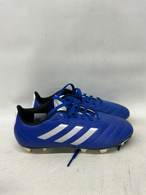 Vist Large View of Product Image Which is Used Adidas GOLETTO VIII FG Soccer Cleats Royal Blue And White Junior 05