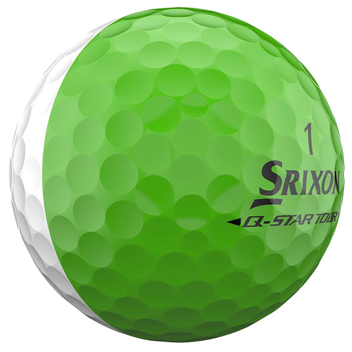 Vist Large View of Product Image Which is New Srixon Q-Star Tour 6 Divide Golf Balls White/Green- Dozen