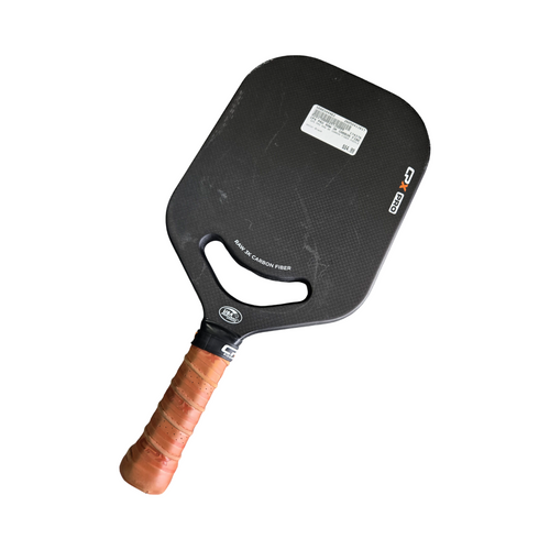 Vist Large View of Product Image Which is Used CPX PRO RAW 3K CARBON FIBER PADDLE Pickleball Racquet Black