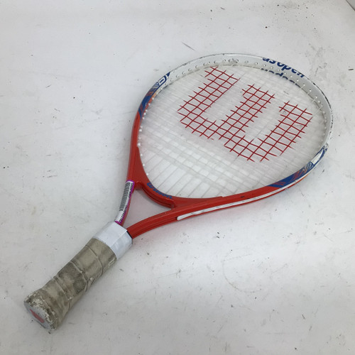 Vist Large View of Product Image Which is Used Wilson US OPEN 19 IN JR RACQUET Junior Tennis Racquet Red 19"