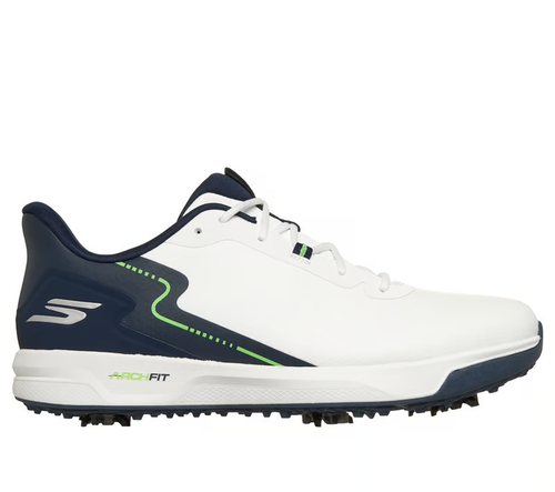 Vist Large View of Product Image Which is New Skechers GO GOLF ELITE Vortex White Navy SZ 8.5