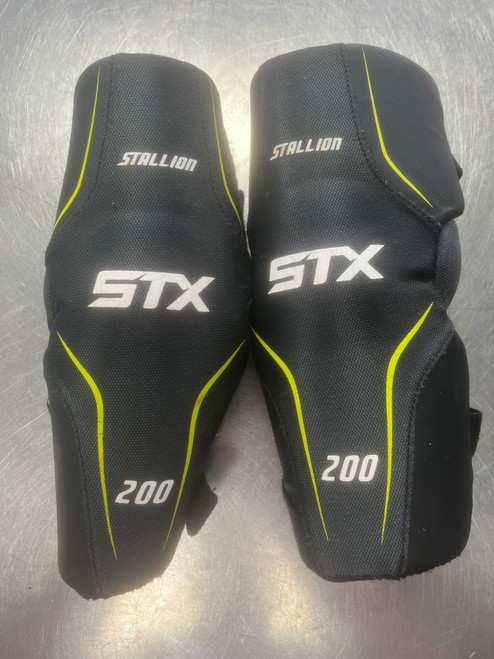Vist Large View of Product Image Which is Used STX STALLION Lacrosse Arm Pads/Guards Black LG