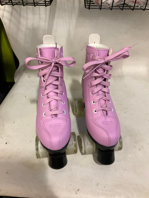Vist Large View of Product Image Which is Used 37 ROLLER SKATES Senior Roller Quad Skates Pink Adjustable