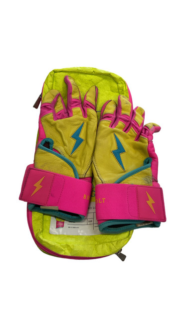 Vist Large View of Product Image Which is  BB/SB Batting Gloves Yellow SM