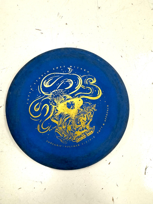 Vist Large View of Product Image Which is Used Gateway SUPER STUPID SOFT WIZARD Disc Golf Putter Royal Blue