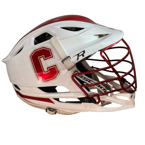 Vist Large View of Product Image Which is Used Cascade R COUGAR Lacrosse Helmet White MD