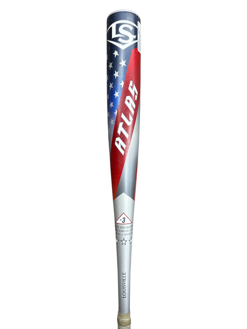 Vist Large View of Product Image Which is USED 2025 LOUISVILLE SLUGGER ATLAS “PATRIOT” 33/30 -3 BBCOR BASEBALL BAT