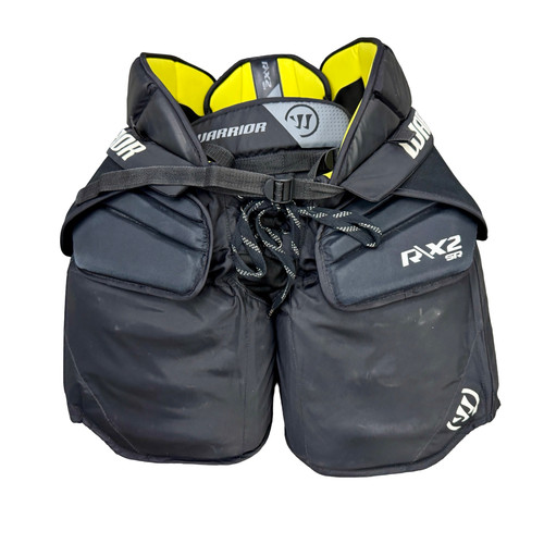 Vist Large View of Product Image Which is Used Warrior RX2 Goalie Pant Black Senior LG