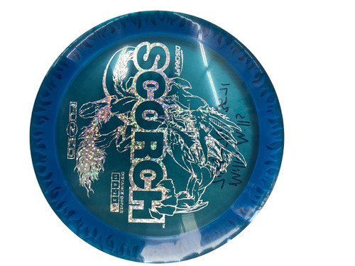 Vist Large View of Product Image Which is Used Discraft SCORCH Disc Golf Driver Royal Blue