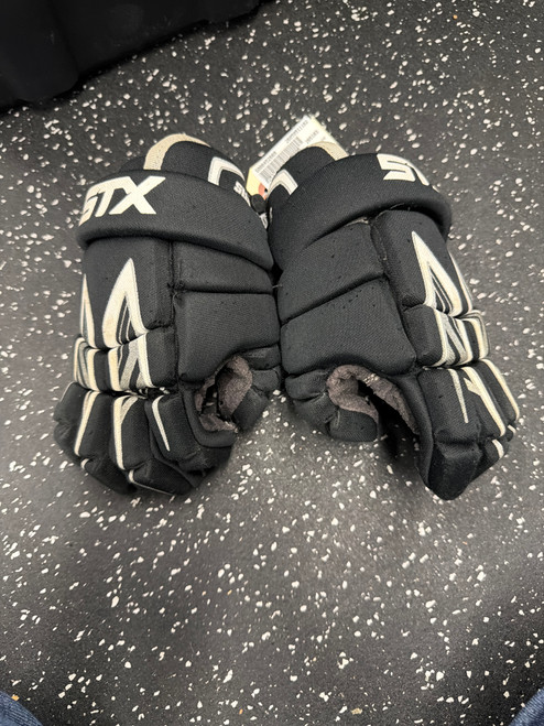 Vist Large View of Product Image Which is Used STX STINGER Lacrosse Gloves Mens Black XS