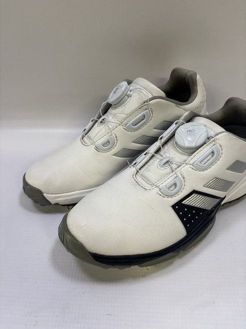 Vist Large View of Product Image Which is Used Adidas Jr Golf Shoes White Junior 03.5