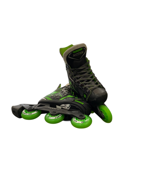 Vist Large View of Product Image Which is Used Mission LIL RIPPER Roller Hockey Skates Black Adjustable
