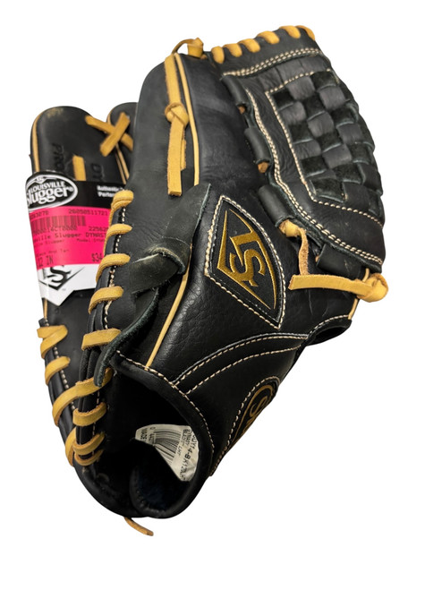 Vist Large View of Product Image Which is Used Louisville Slugger DYNASTY BB/SB Glove LH Throw Black And Tan 12"
