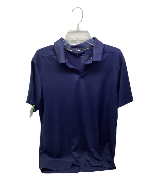 Vist Large View of Product Image Which is Used Nike NAVY BLUE DRIFIT SHIRT S.S. Golf Shirt M Navy Blue LG