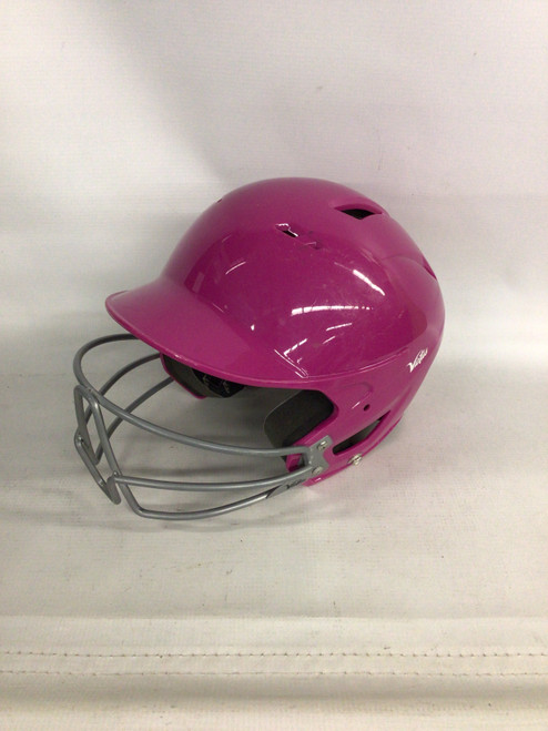 Vist Large View of Product Image Which is Used Victus THE TEAM TBALL Batting Helmet w/Mask Pink XS/S